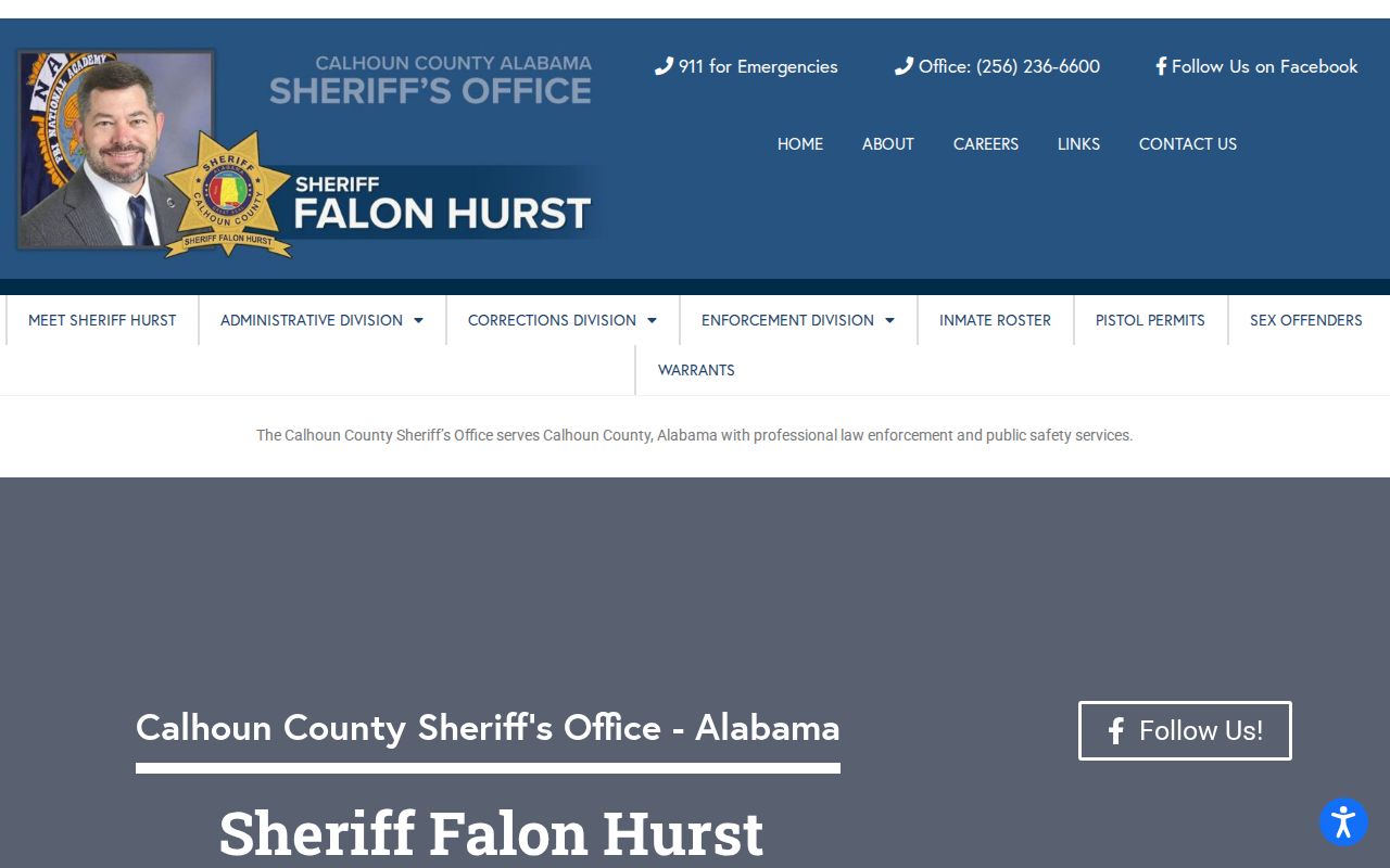 Calhoun County arrest records Sheriff Office home page